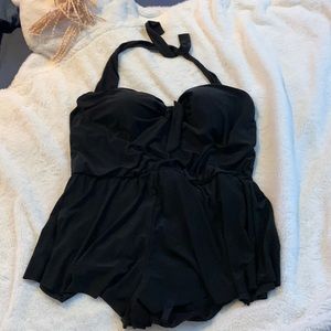 Aqua green one piece swim suit/romper style Xl super cute!